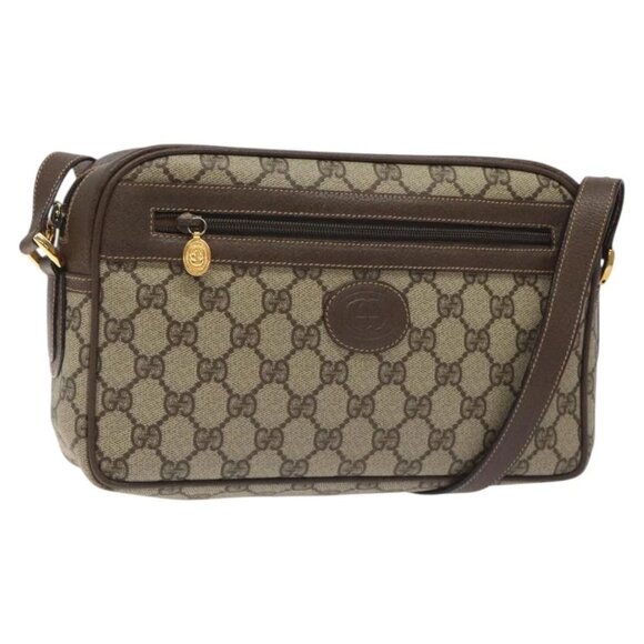 GUCCI GG Supreme Shoulder Bag PVC Beige Gold - Picture 1 of 16